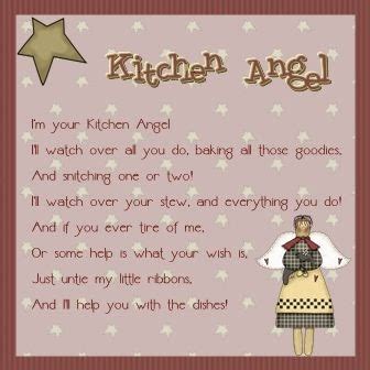 Printable Kitchen Angel Poem